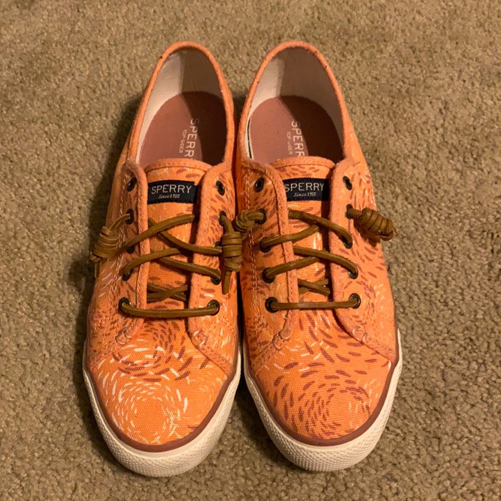 Orange Sperry Sneakers Size 9.5